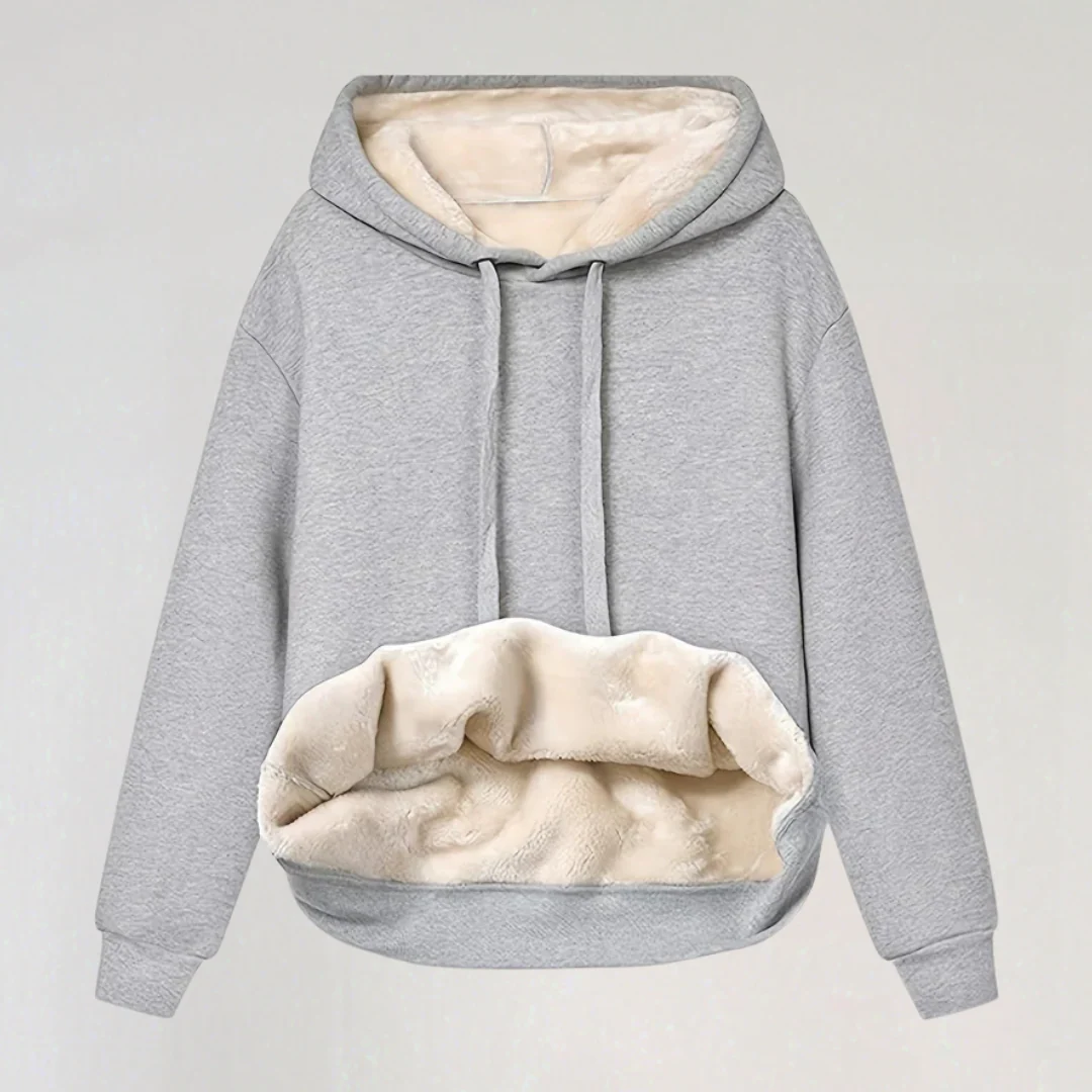 Lined Hoodie with Kangaroo Pocket for Women