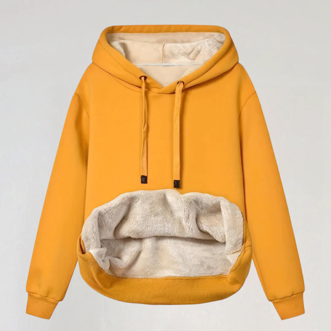 Lined Hoodie with Kangaroo Pocket for Women