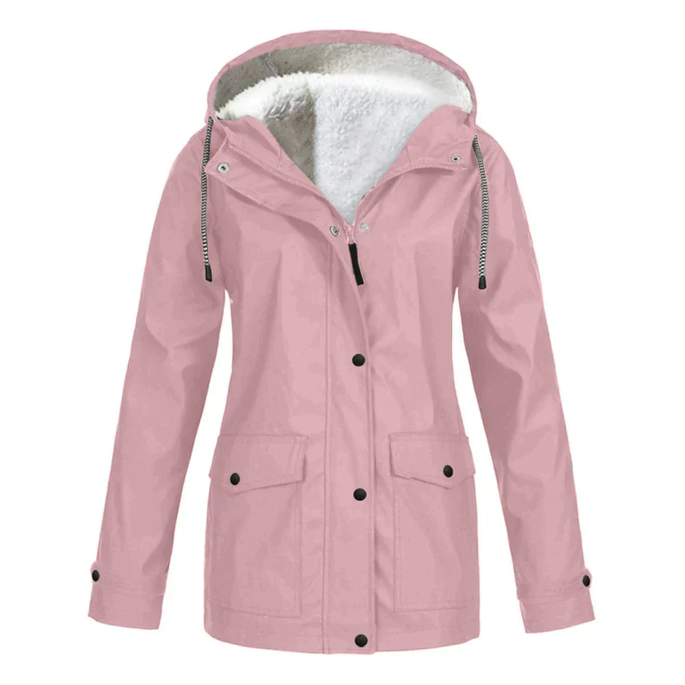 Women’s Waterproof Hooded Jacket – Warm Lining