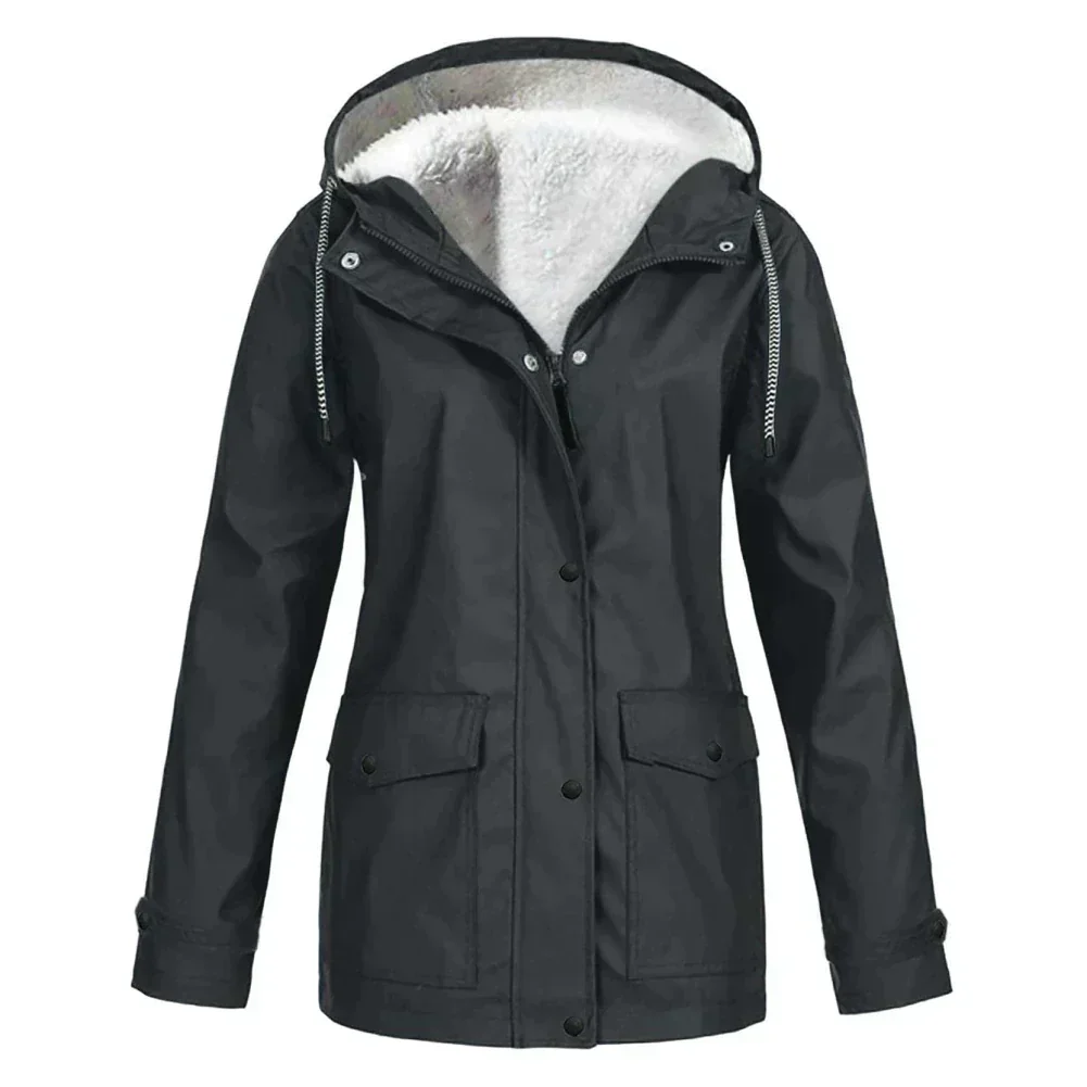 Women’s Waterproof Hooded Jacket – Warm Lining