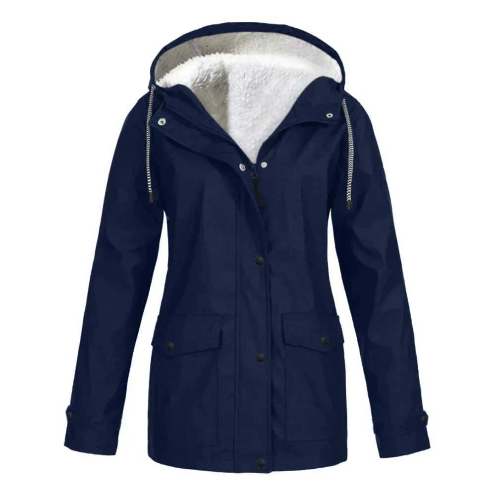 Women’s Waterproof Hooded Jacket – Warm Lining