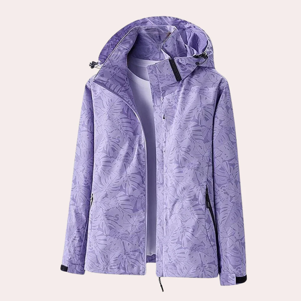 Two-Way Hooded Windbreaker Jacket for Women