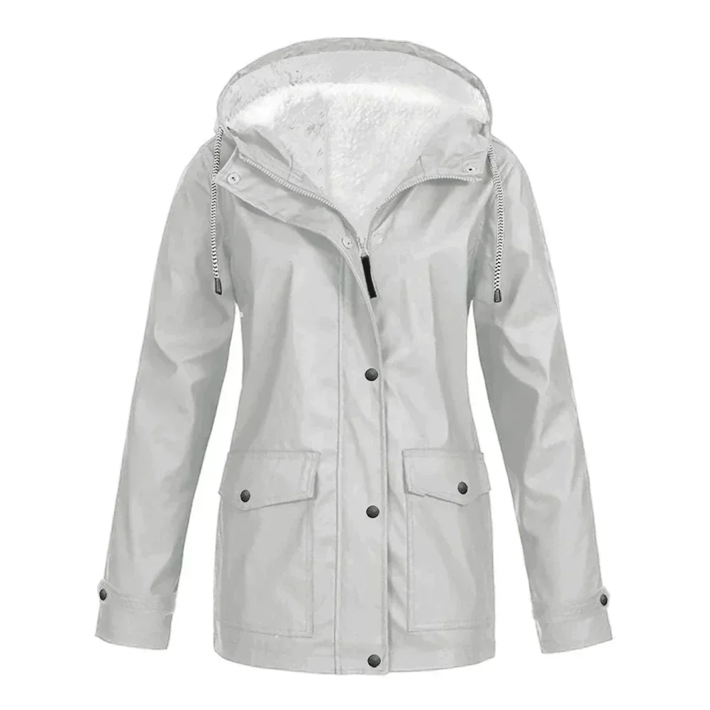 Women’s Waterproof Hooded Jacket – Warm Lining