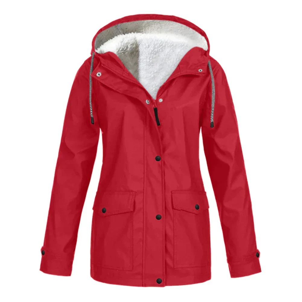 Women’s Waterproof Hooded Jacket – Warm Lining