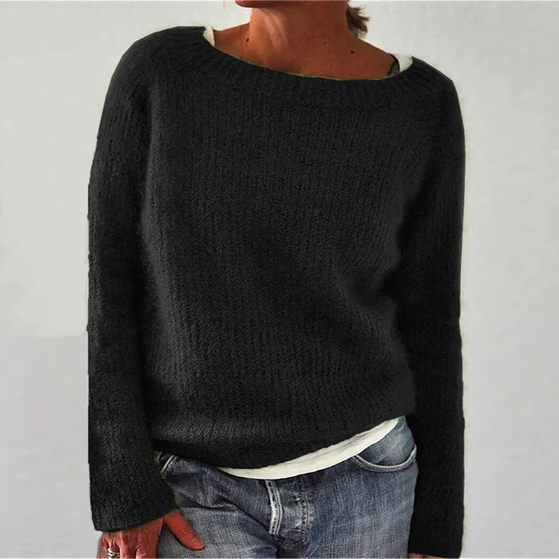 Women’s Loose Fit Knit Jumper with Long Sleeves