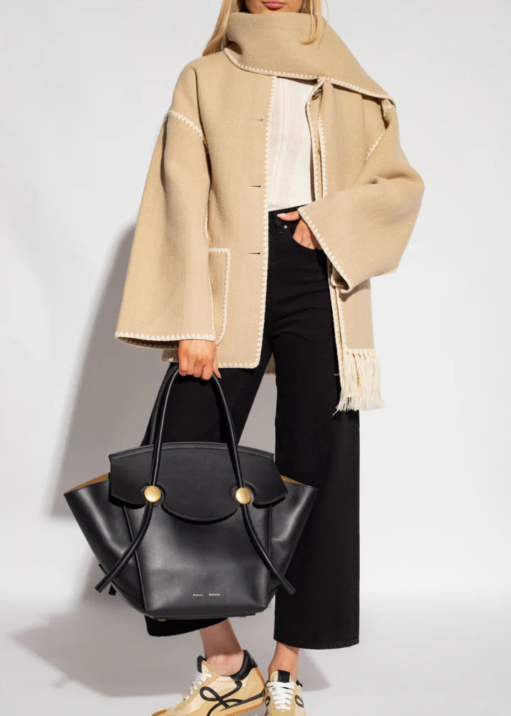 Women’s Elegant Coat with Scarf