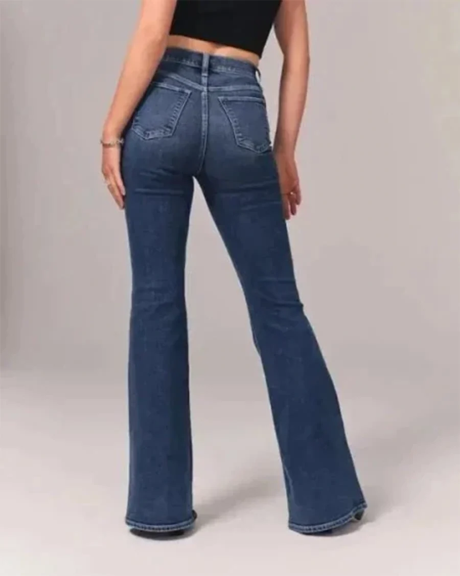 High-Waisted Bell Bottom Flared Jeans for Women