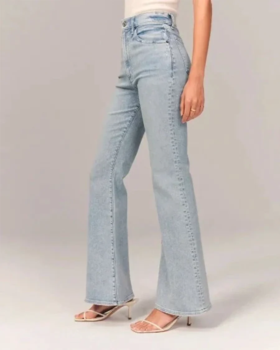 High-Waisted Bell Bottom Flared Jeans for Women