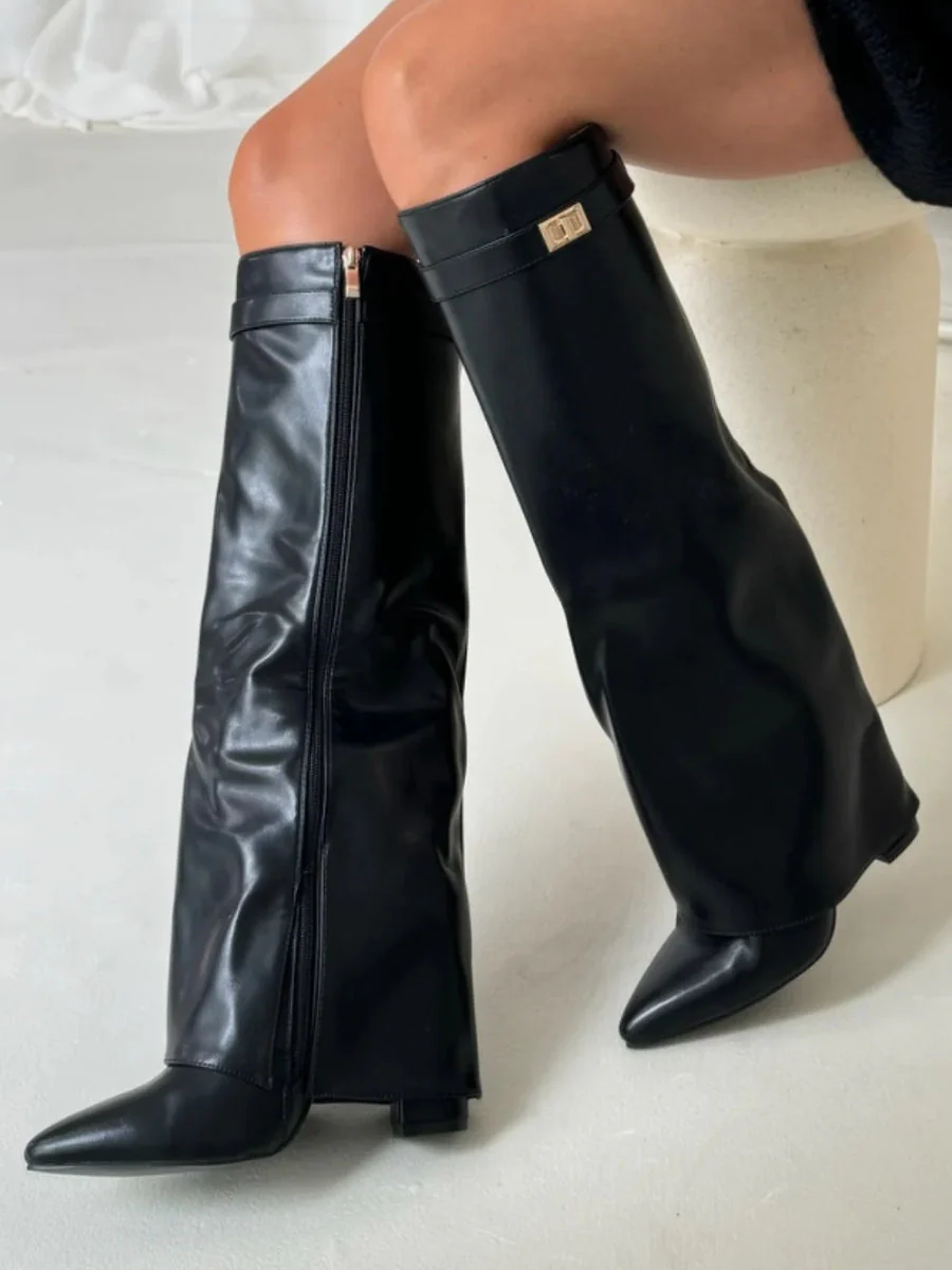 Women's Fold-Over Knee-High Boots
