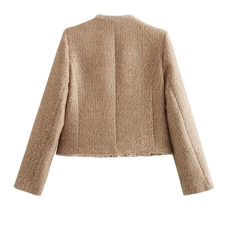 Women’s Cropped Jacket with Long Sleeves