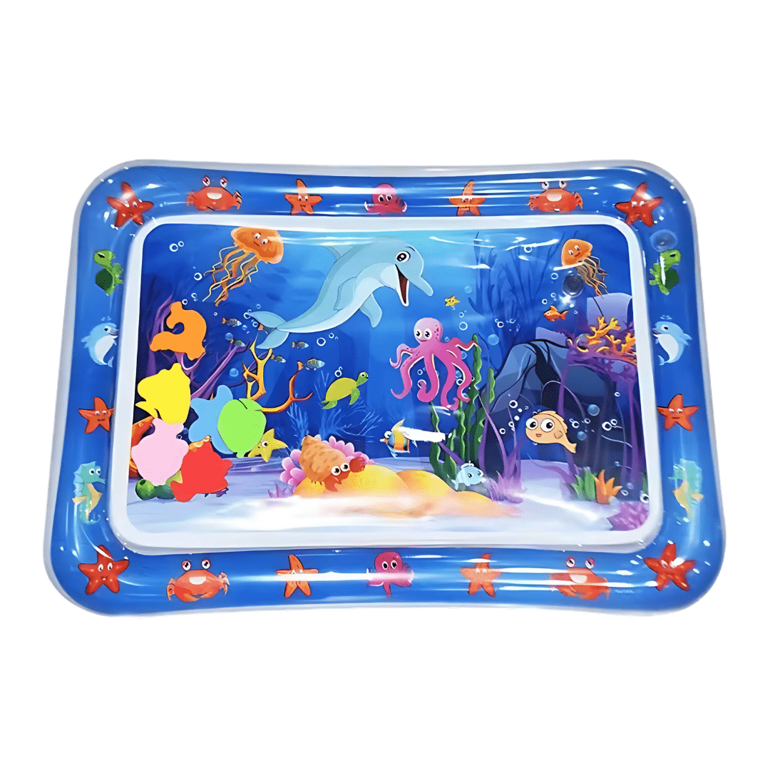 Inflatable Tummy Time Water Mat for Babies, 26×20in Sensory Surface