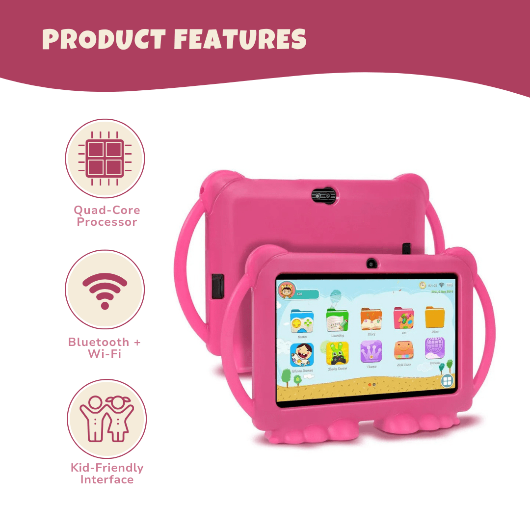 Kids' Learning Tablet with Parental Controls - 7-Inch Android Device for Toddlers