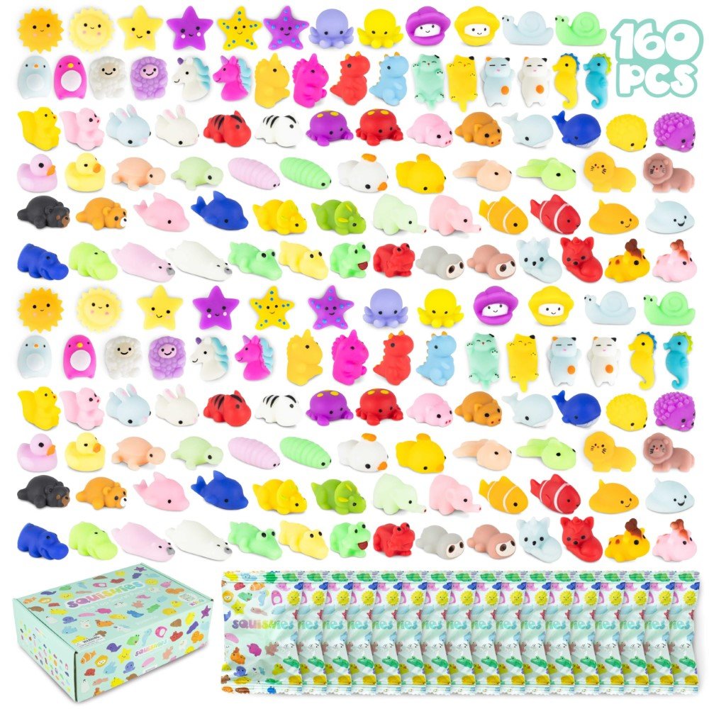 Mochi Squishy Toys – Soft Mini Squeeze Animals Pack in Individual Bags