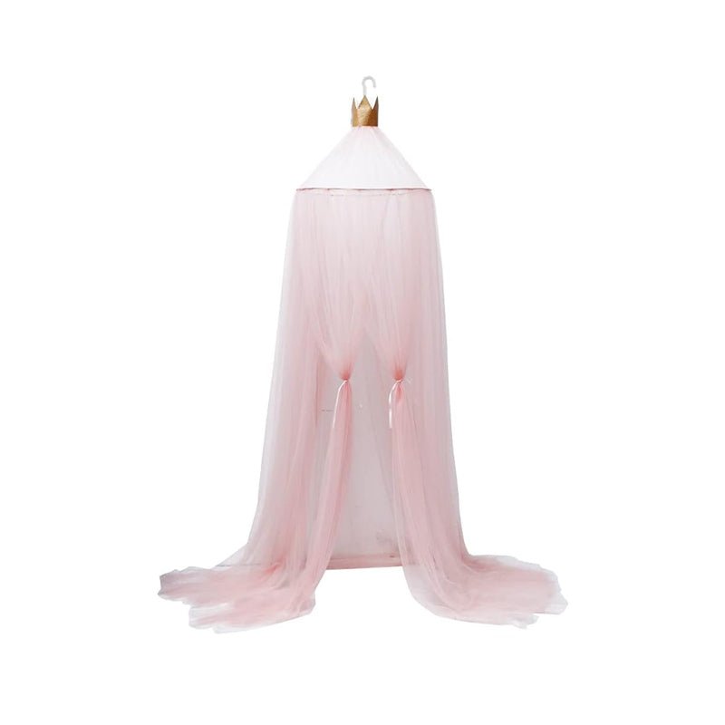 Round Crib Canopy with Dome Top, Mesh Curtain for Baby Nursery Decor