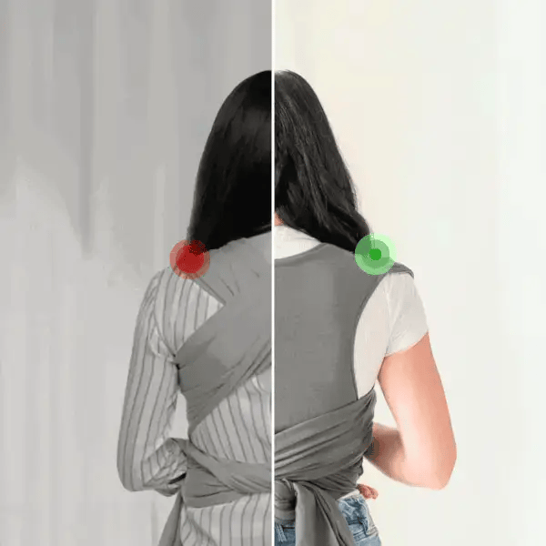 Stretchy Baby Wrap Carrier Ergonomic Fabric, M Position Support - Babies Mall