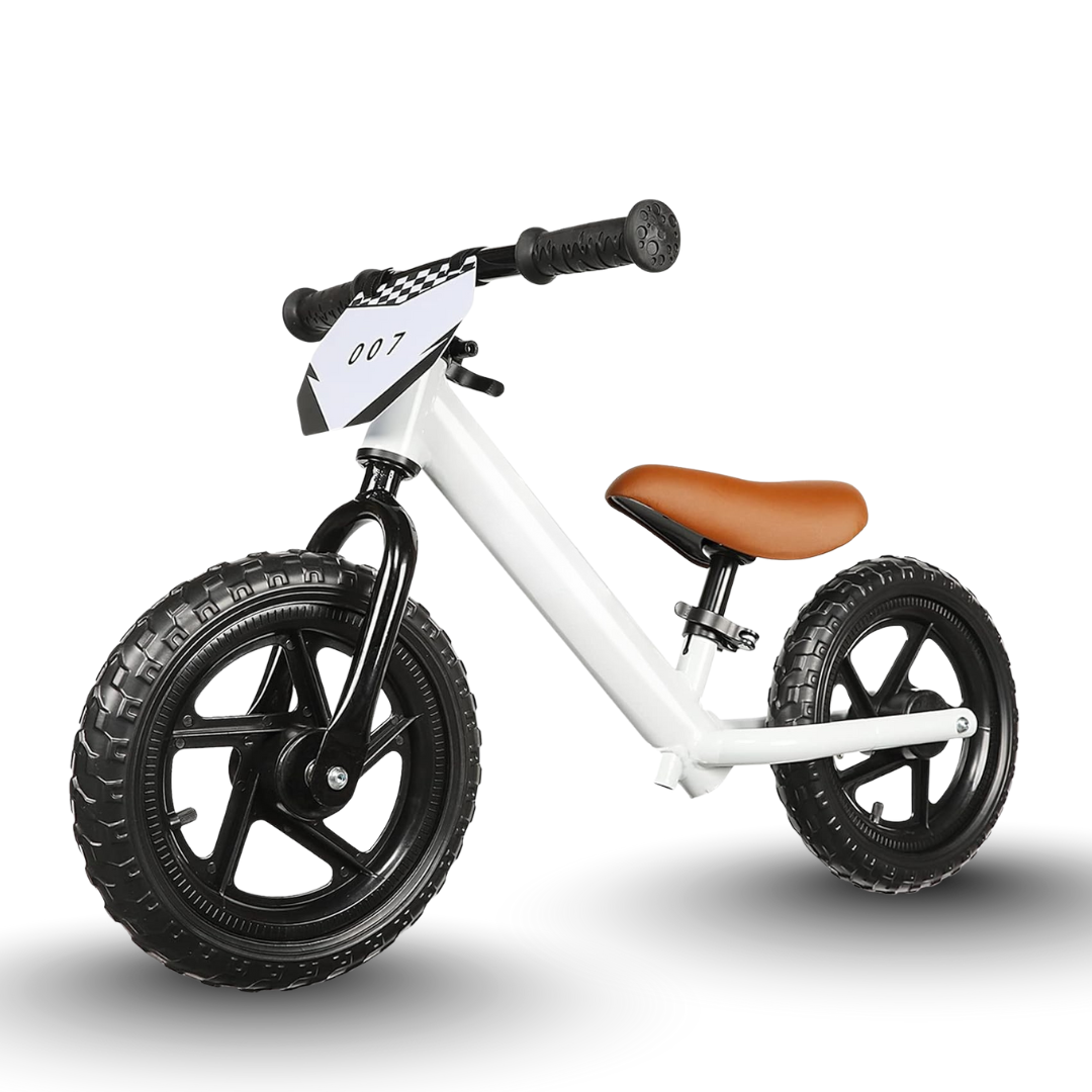 Toddler Balance Bike 12 Inch Frame with Adjustable Seat and Name Plate