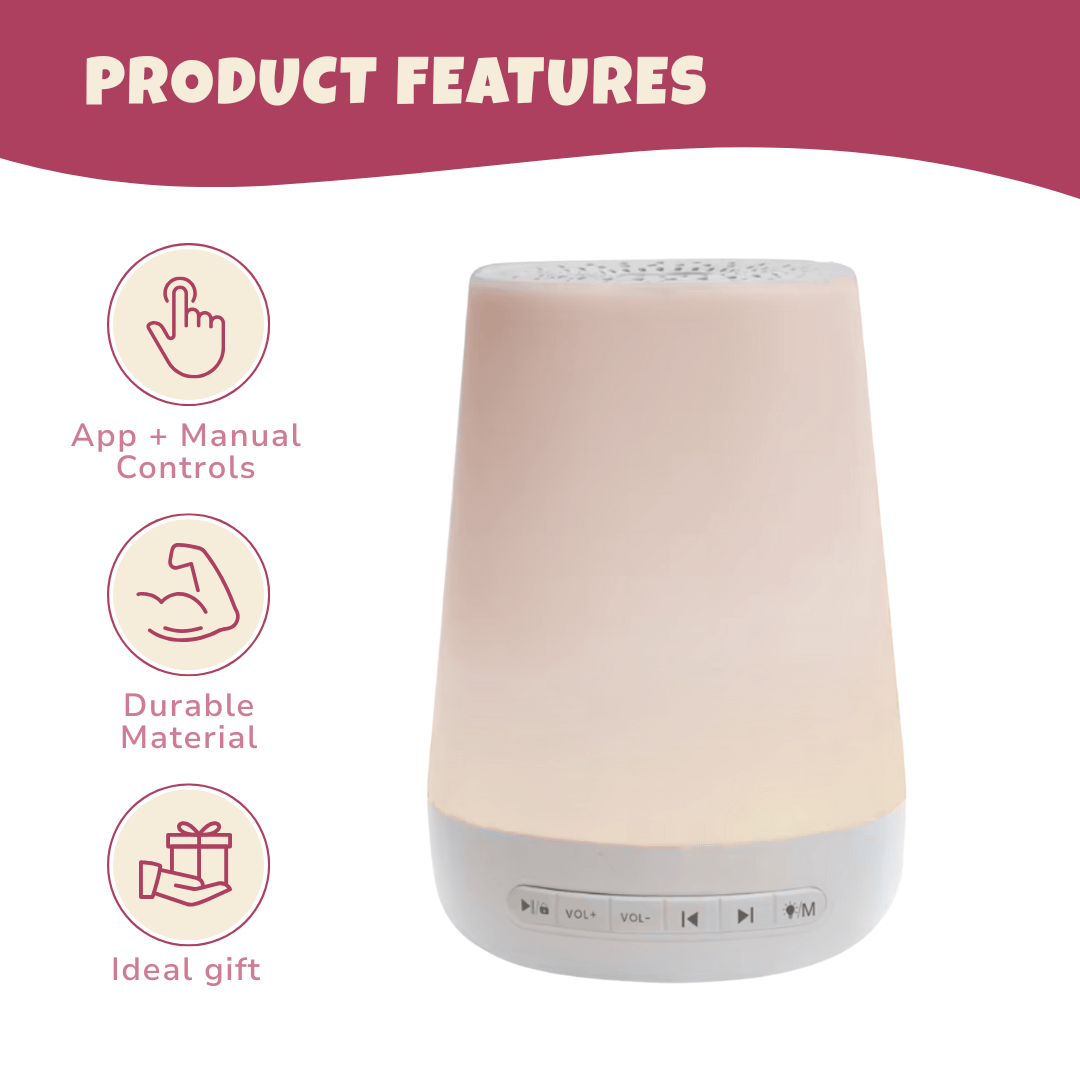White Noise Machine 34 Sounds, App Control, Night Light, Wake - Up Timer - Babies Mall